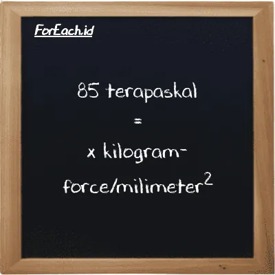Contoh konversi terapaskal ke kilogram-force/milimeter<sup>2</sup> (TPa ke kgf/mm<sup>2</sup>)